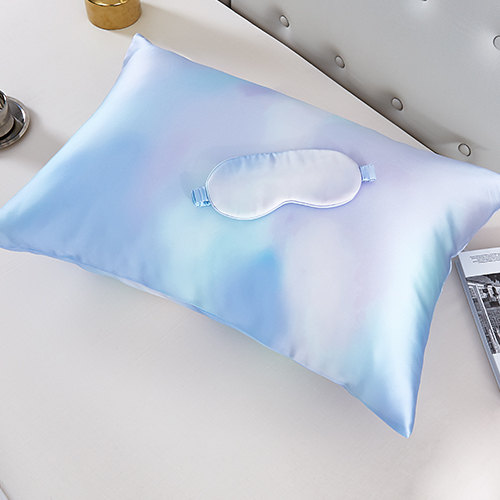 Tie-dye Print Silk Pillowcase with Envelope Closure / Hidden Zipper