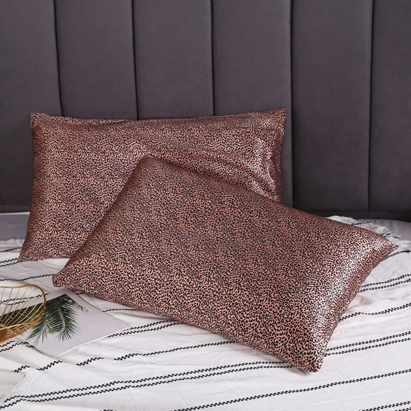 Wholesale Custom Printed 100% Mulberry Silk Pillowcase- Pink Leopard