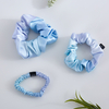Tie-dye 19 Momme Flower Print 100% Silk Scrunchies in stock