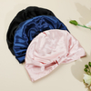 Wholesale Mulberry Silk Printed Bonnet Turban with Knot 
