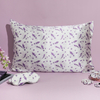 19/22/25mm Envelope Closure/ Hidden Zipper Mulberry Silk Pillowcase Wholesale with Printed Pattern-Lavender