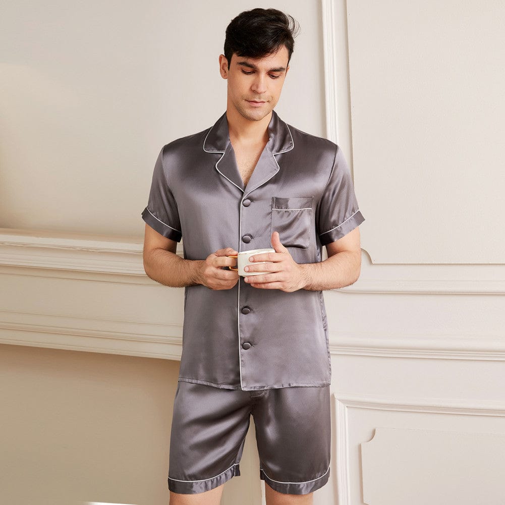 Men's Classic Short Silk Pajamas Set