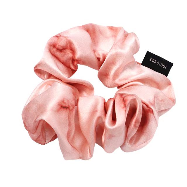 Drop Shipping Marble Print 19Momme Silk Scrunchies